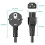 Vention Cable de alimentación ZCKBAC IEC C5 hembra a CEE7 macho 1,8m negro